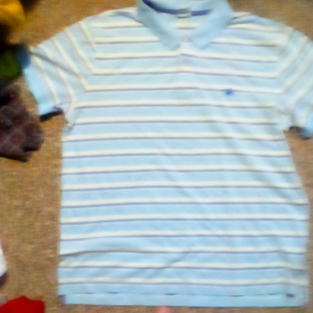Blue and yellow polo